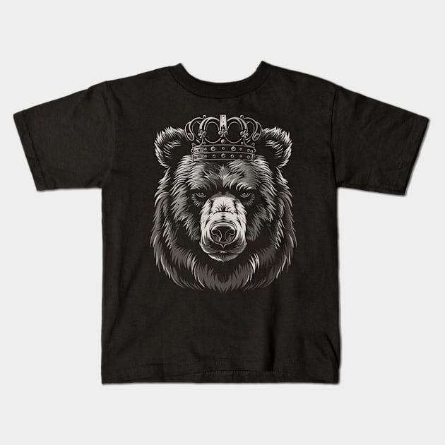 Grizzly's Aquatic Habits Kids T-Shirt by Silly Picture